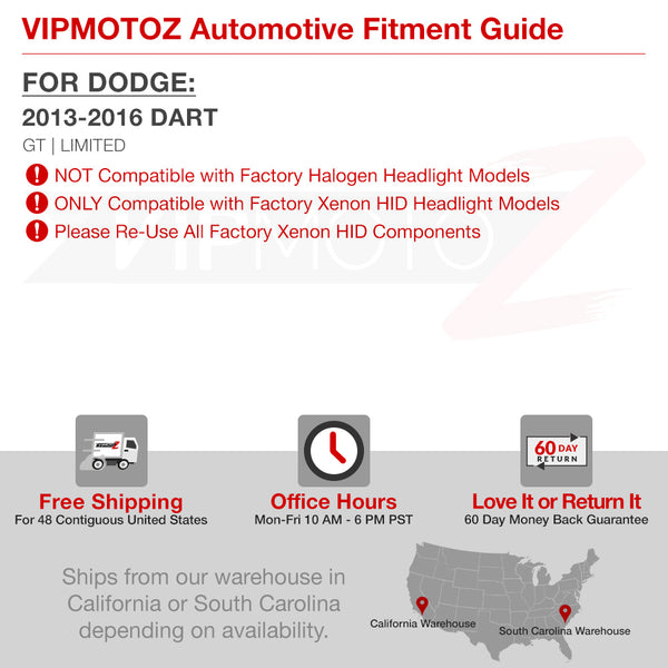 2013-2015 Dodge Dart Factory Style Headlight