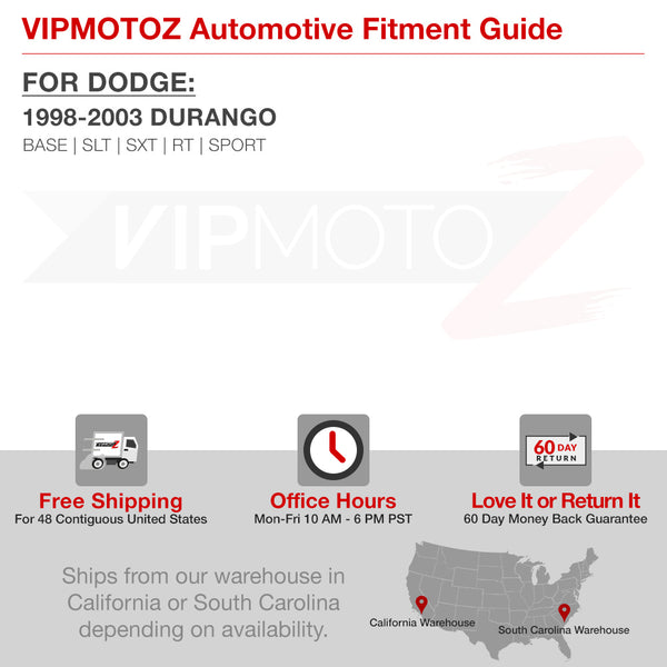 1998-2003 Dodge Durango Black Third Brake Light