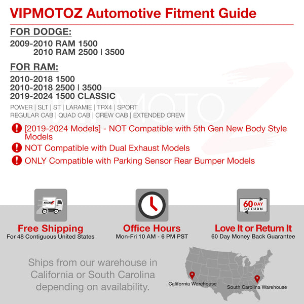 2009-2012 Dodge RAM 1500 | 2500 | 3500 Dark Red Mirror