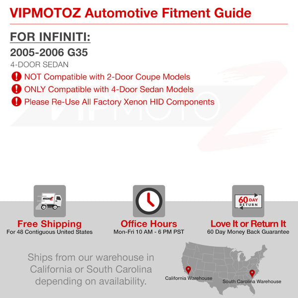 2005-2006 Infiniti G35 Headlight
