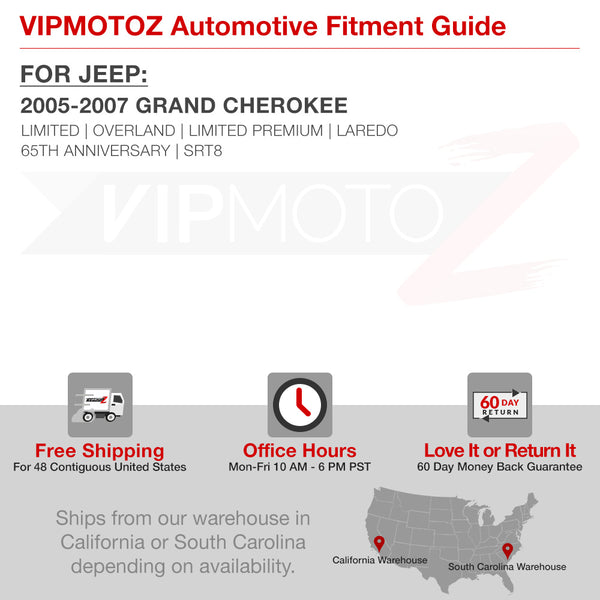 2005-2007 Jeep Grand Cherokee Sinister Black Headlight