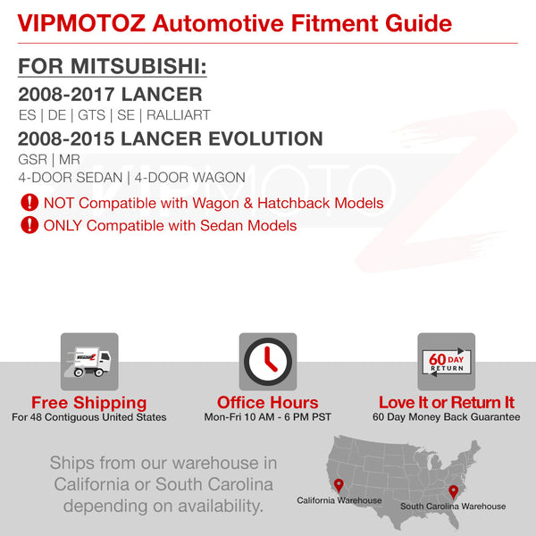 2008-2017 Mitsubishi Lancer Black Tail Light