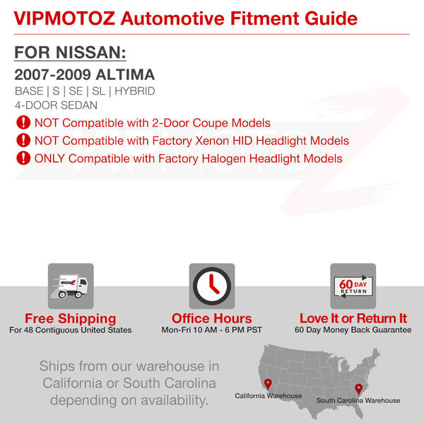 2007-2009 Nissan Altima Smoked Headlight