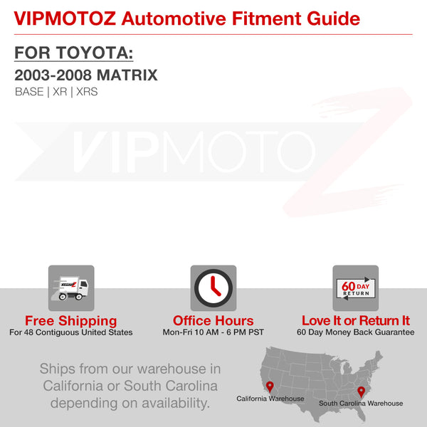 2003-2005 Toyota Matrix Black Headlight