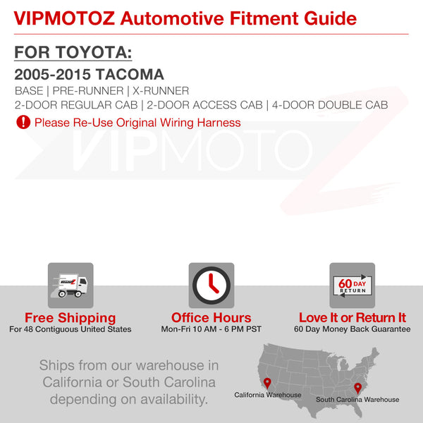 2005-2015 Toyota Tacoma Rosso Burgundy Tail Light