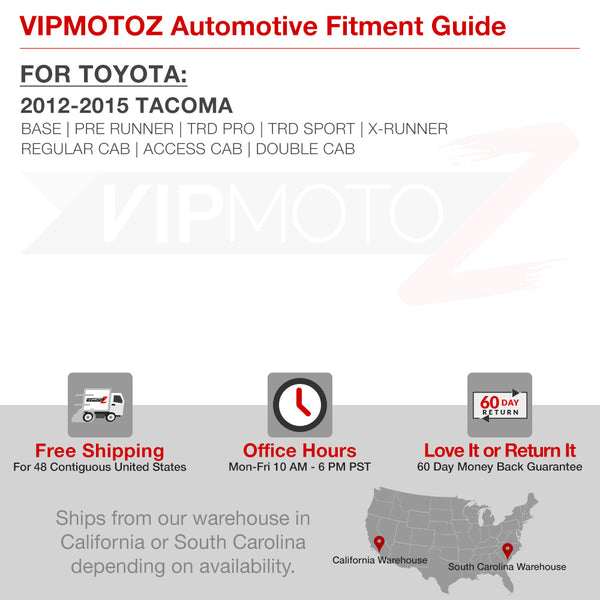 2012-2015 Toyota Tacoma Black Headlight