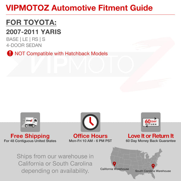 2007-2011 Toyota Yaris Black Headlight