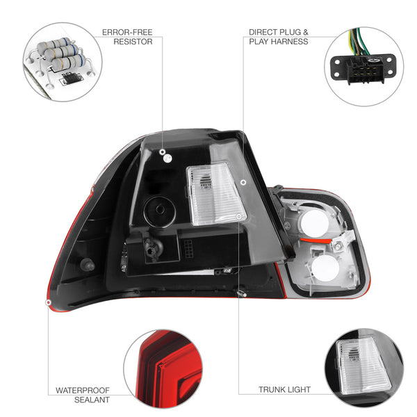 2002-2005 BMW E46 3-Series Rosso Red Tail Light