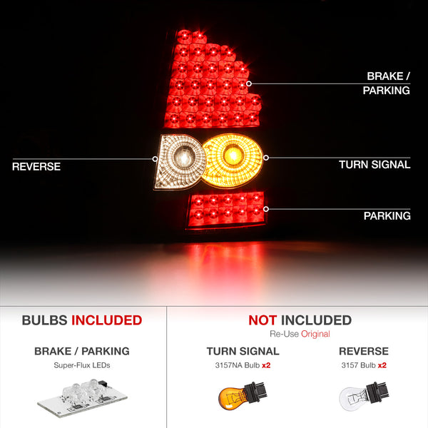 2005-2007 Chrysler 300C Black Tail Light