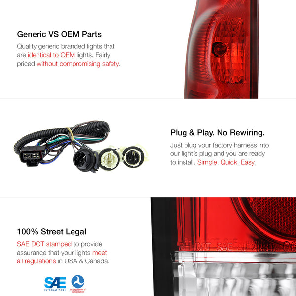 2002-2006 Chevrolet Avalanche 1500 | 2500 Factory Style Tail Light