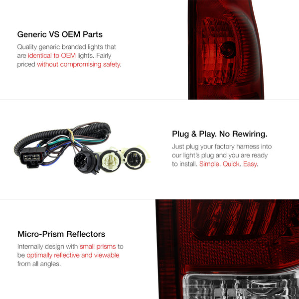 2002-2006 Chevrolet Avalanche 1500 | 2500 Rosso Burgundy Tail Light