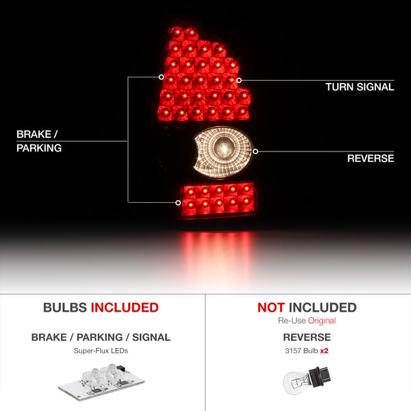 2005-2007 Chrysler 300 Black Tail Light