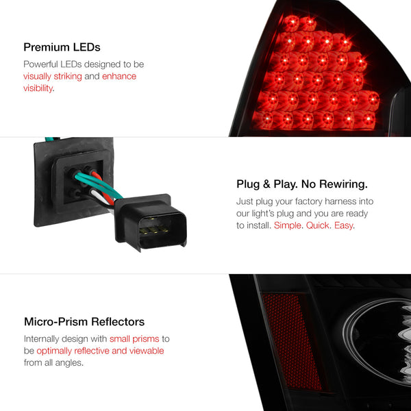 2005-2007 Chrysler 300 Black Tail Light