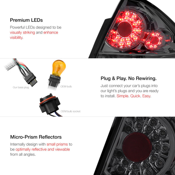2006-2013 Chevrolet Impala Smoked Tail Light