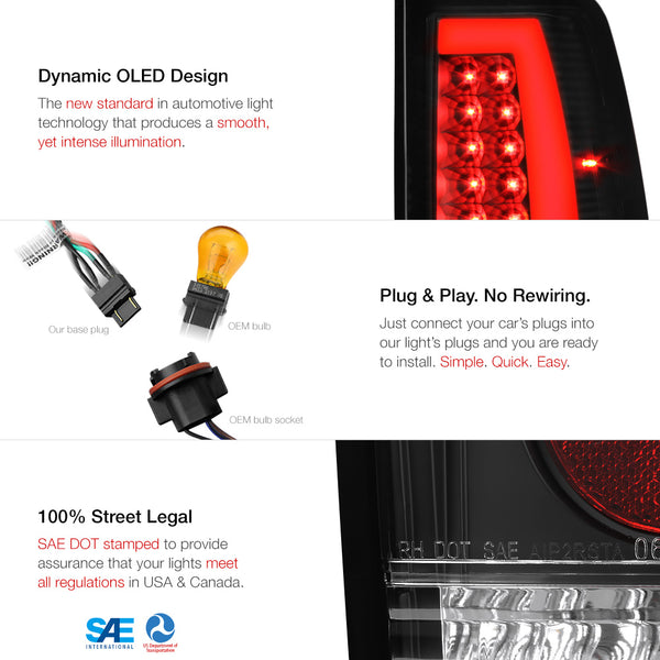 2003-2006 Chevrolet Silverado 1500 | 2500 | 3500 Black Tail Light