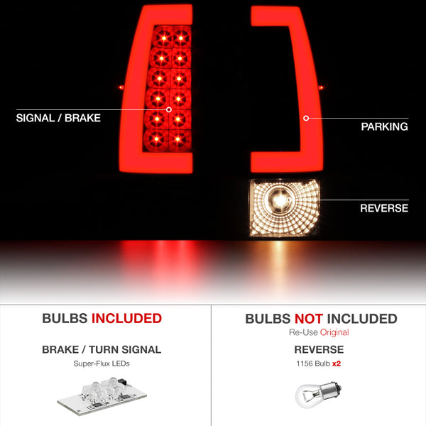 2003-2006 Chevrolet Silverado 1500 | 2500 | 3500 Black Tail Light