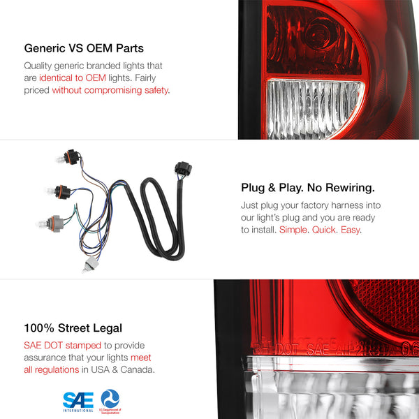 2003-2006 Chevrolet Silverado 1500 | 2500 | 3500 Rosso Red Tail Light