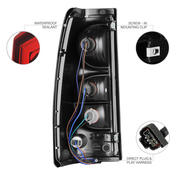 2003-2006 Chevrolet Silverado 1500 | 2500 | 3500 Rosso Red Tail Light