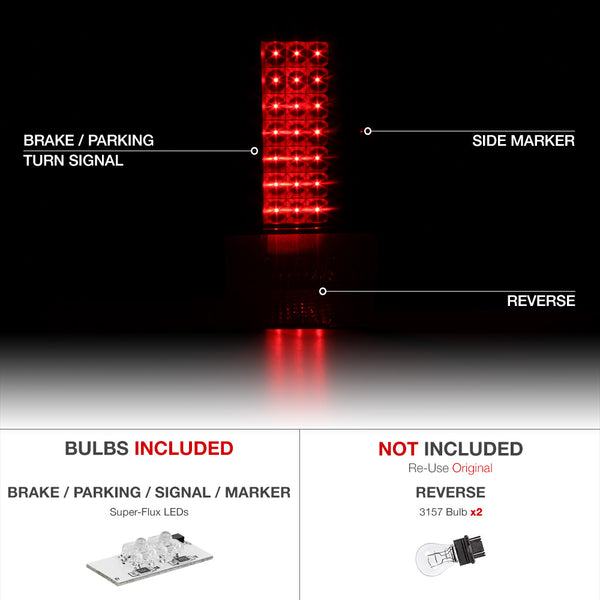 2007-2013 Chevrolet Silverado 1500 | 2500HD | 3500HD Black Tail Light