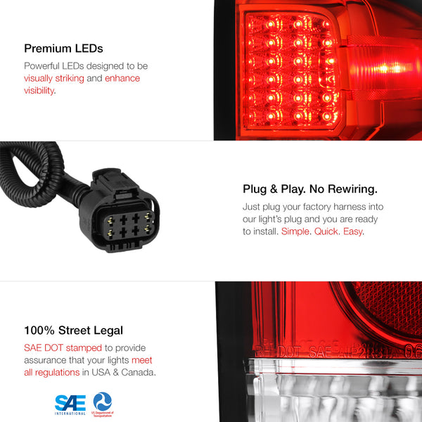 2014-2016 Chevrolet Silverado 1500 Rosso Red Tail Light
