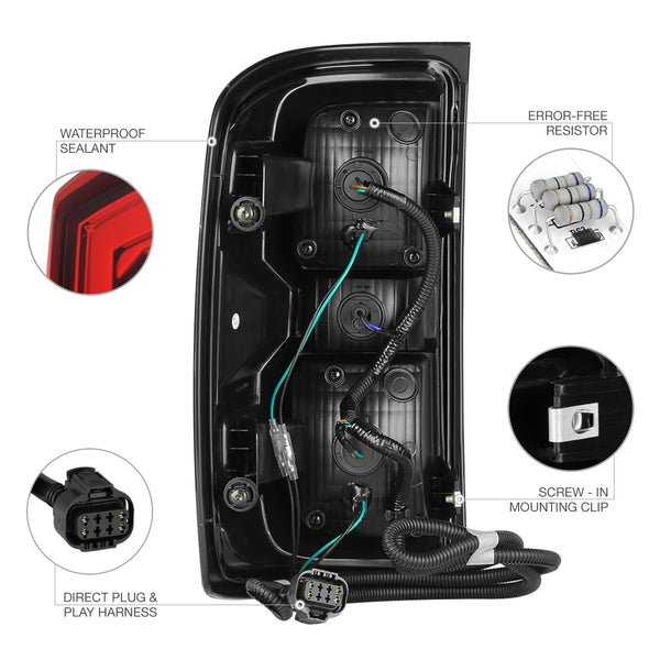 2014-2016 Chevrolet Silverado 1500 Rosso Red Tail Light