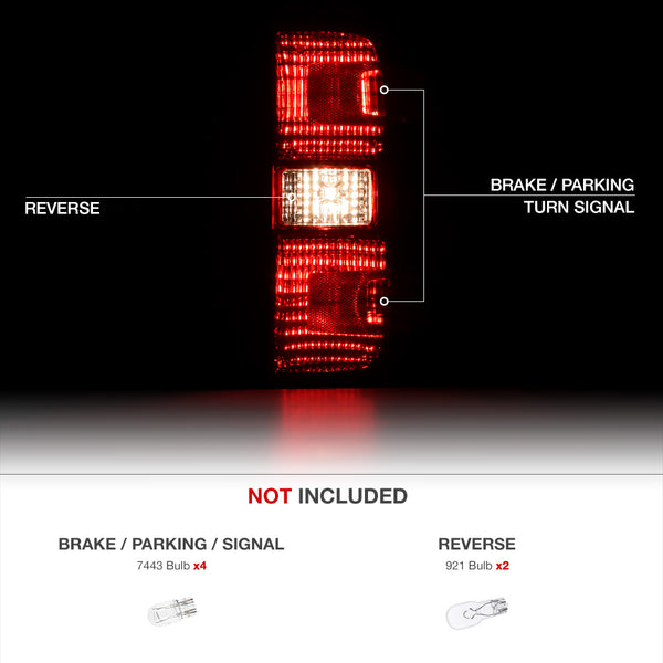 2014-2016 Chevrolet Silverado 1500 Rosso Burgundy Tail Light