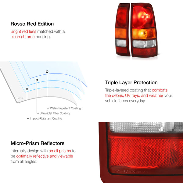 1999-2002 Chevrolet Silverado 1500 | 2500 | 3500 Chrome Tail Light