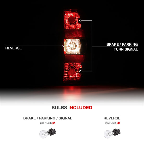 2007-2013 Chevrolet Silverado 1500 | 2500HD | 3500HD Rosso Burgundy Tail Light