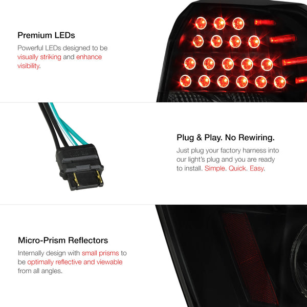 2007-2012 Dodge Caliber Sinister Black Tail Light