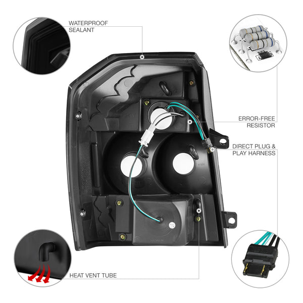 2007-2012 Dodge Caliber Sinister Black Tail Light