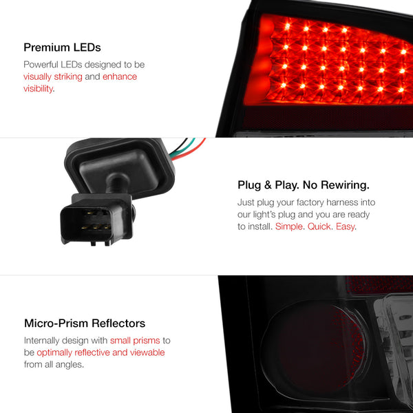 2009-2010 Dodge Charger Black Tail Light