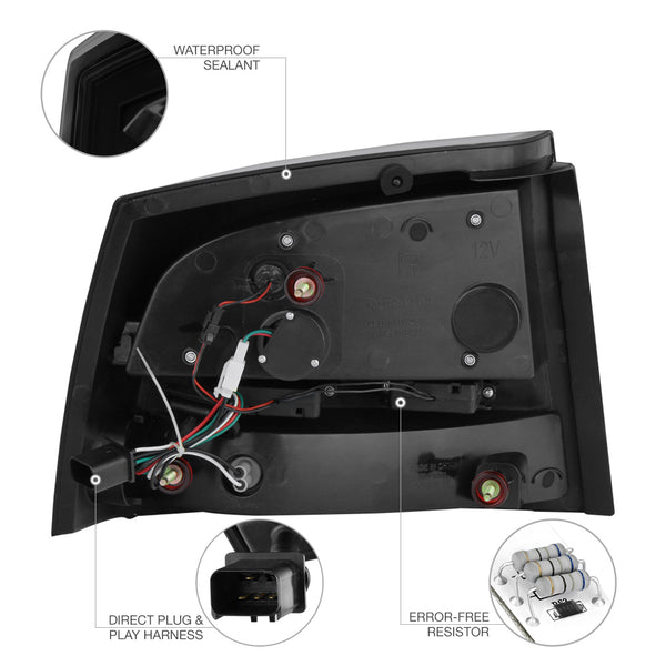 2009-2010 Dodge Charger Black Tail Light