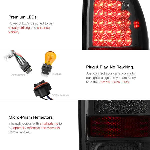 1997-2004 Dodge Dakota Smoked Tail Light