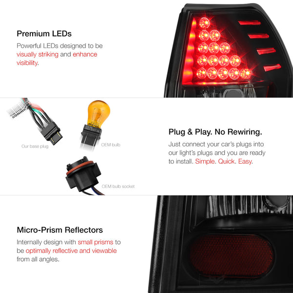 2005-2008 Dodge Magnum Sinister Black Tail Light