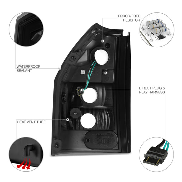 2005-2008 Dodge Magnum Sinister Black Tail Light