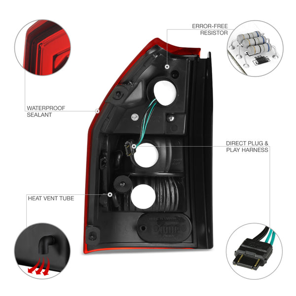 2005-2008 Dodge Magnum Rosso Red Tail Light