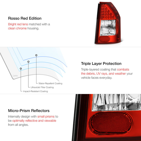 2005-2008 Dodge Magnum Rosso Red Tail Light