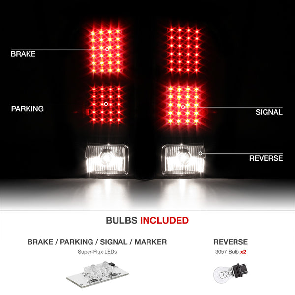 2002-2006 Dodge RAM 1500 Black Tail Light