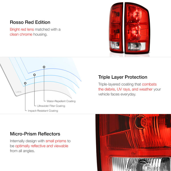 2002-2006 Dodge RAM 1500 Rosso Red Tail Light