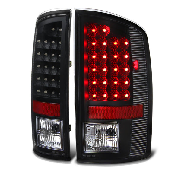 2007-2008 Dodge RAM 1500 Black Tail Light