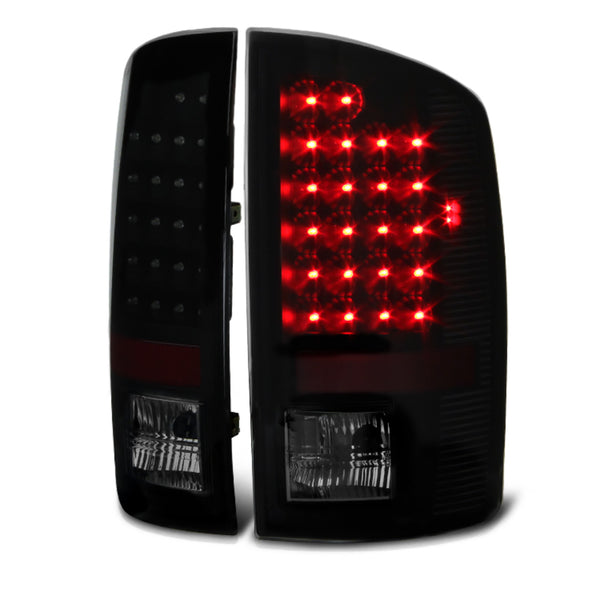 2007-2008 Dodge RAM 1500 Black Tail Light