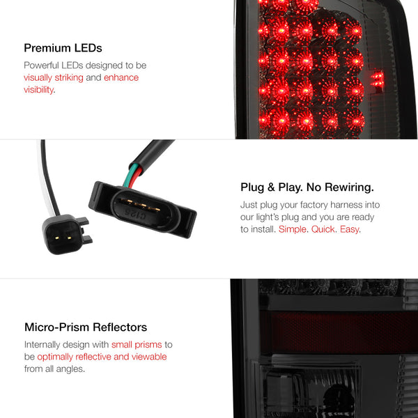 2007-2008 Dodge RAM 1500 Smoked Tail Light