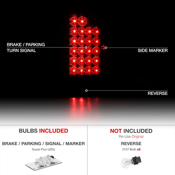 2007-2008 Dodge RAM 1500 Smoked Tail Light