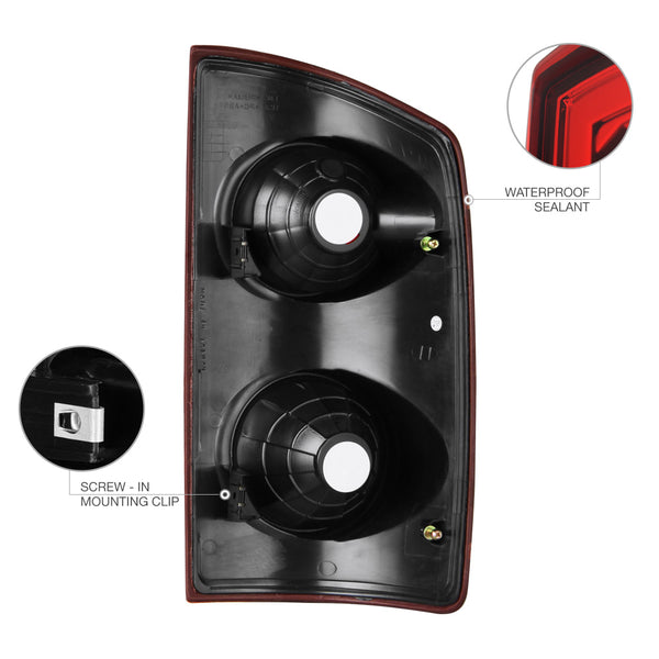 2007-2008 Dodge RAM 1500 Dark Red Tail Light