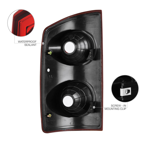 2007-2008 Dodge RAM 1500 Dark Red Tail Light