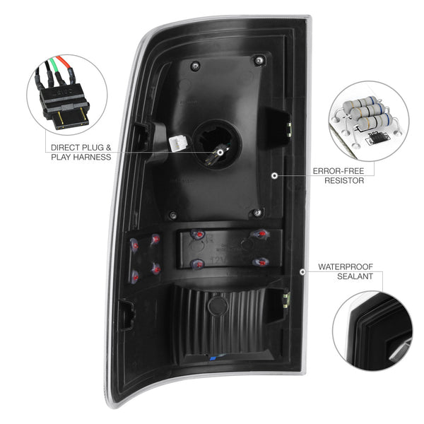 2009-2017 Dodge RAM 1500 Black Tail Light