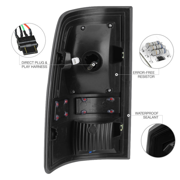 2009-2017 Dodge RAM 1500 Black Tail Light