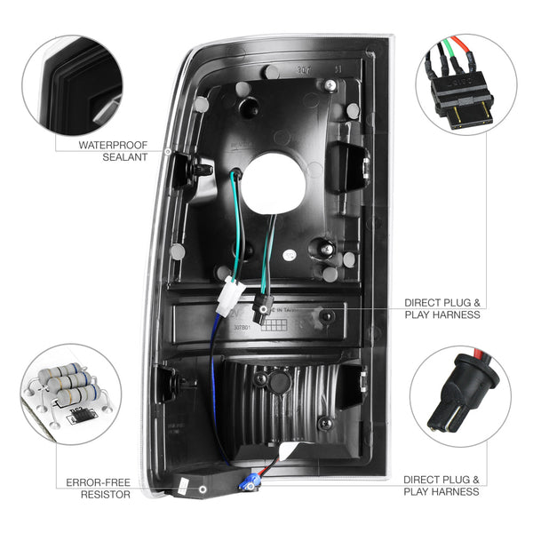 2009-2017 Dodge RAM 1500 Black Tail Light