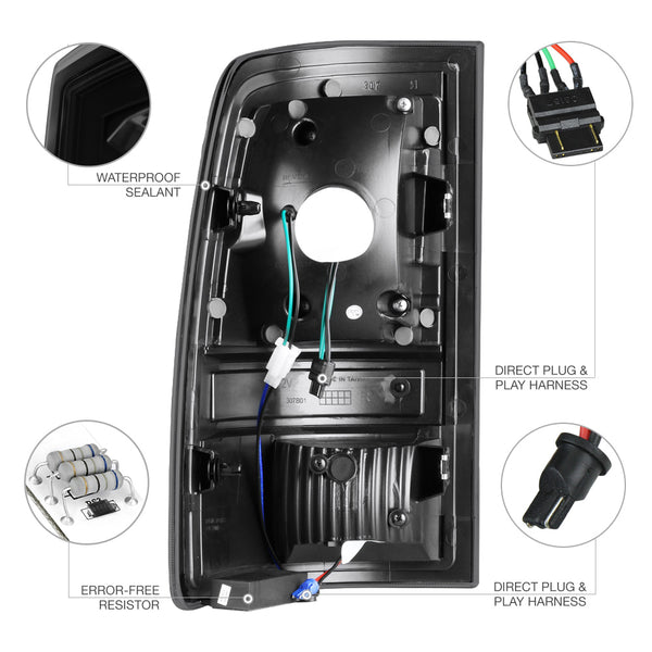 2009-2017 Dodge RAM 1500 Sinister Black Tail Light