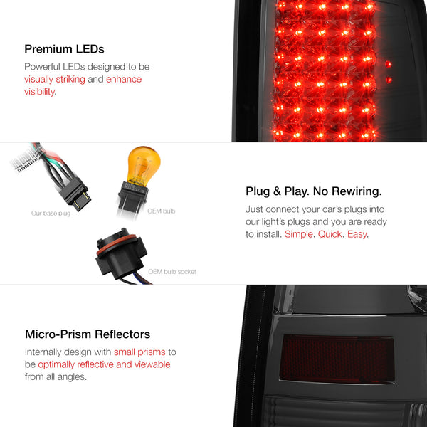 2009-2017 Dodge RAM 1500 Smoked Tail Light